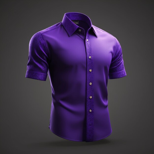 PSD chemise violette psd sur fond blanc