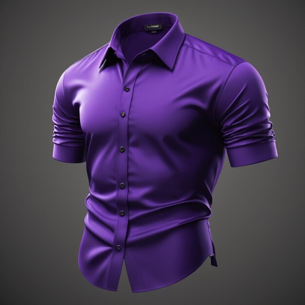 PSD chemise violette psd sur un fond sombre