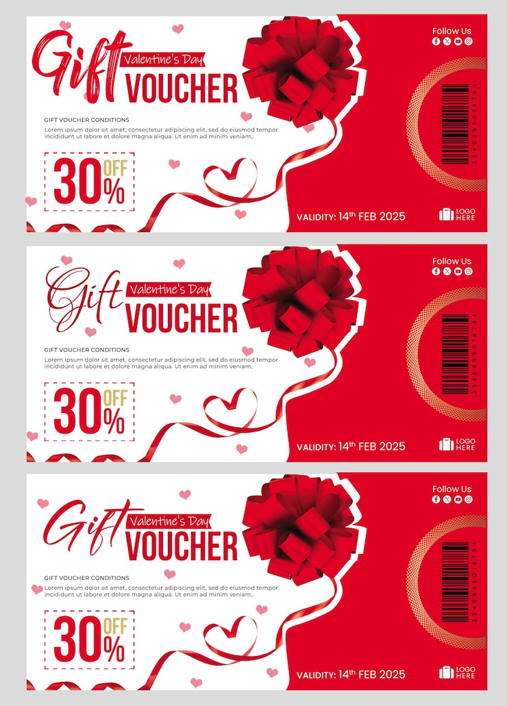 Un chèque cadeau pour la Saint-Valentin.