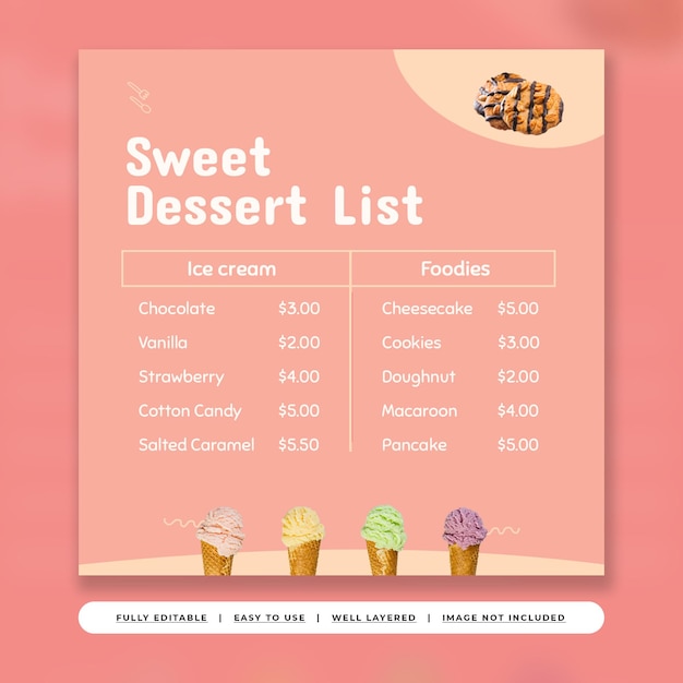 Cherry sweet playful dessert shop publicación de instagram