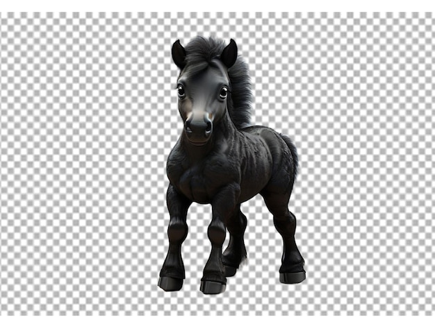 PSD un cheval 3d sur un fond transparent