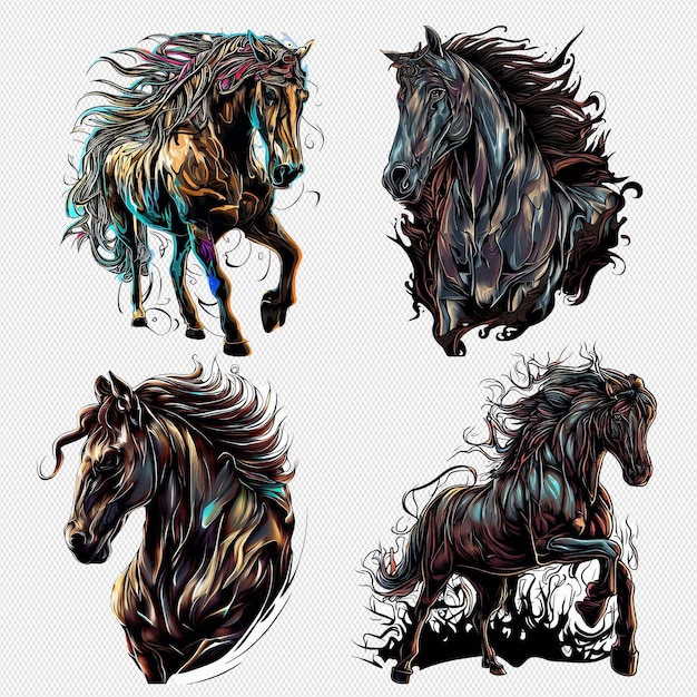 PSD cheval art