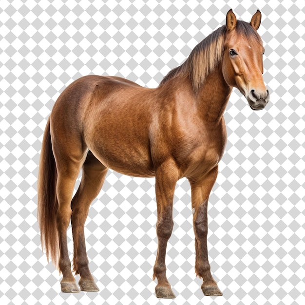 PSD un cheval brun isolé sur un fichier psd à fond transparent