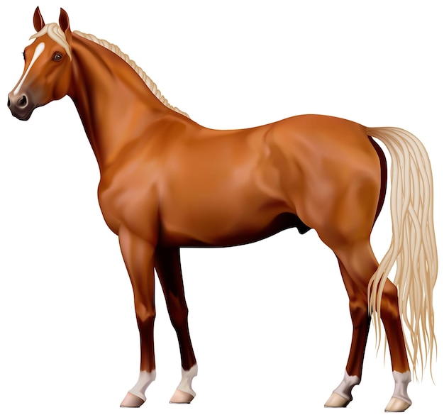 PSD le cheval de cavalo marrom est transparent.