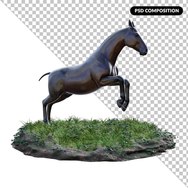 Cheval Isolé En 3d