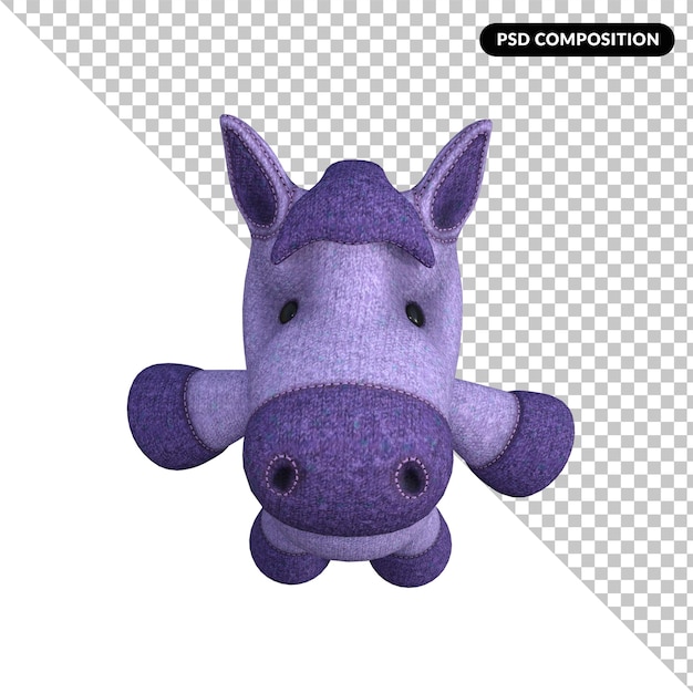 Cheval En Peluche Rendu 3d Isolé