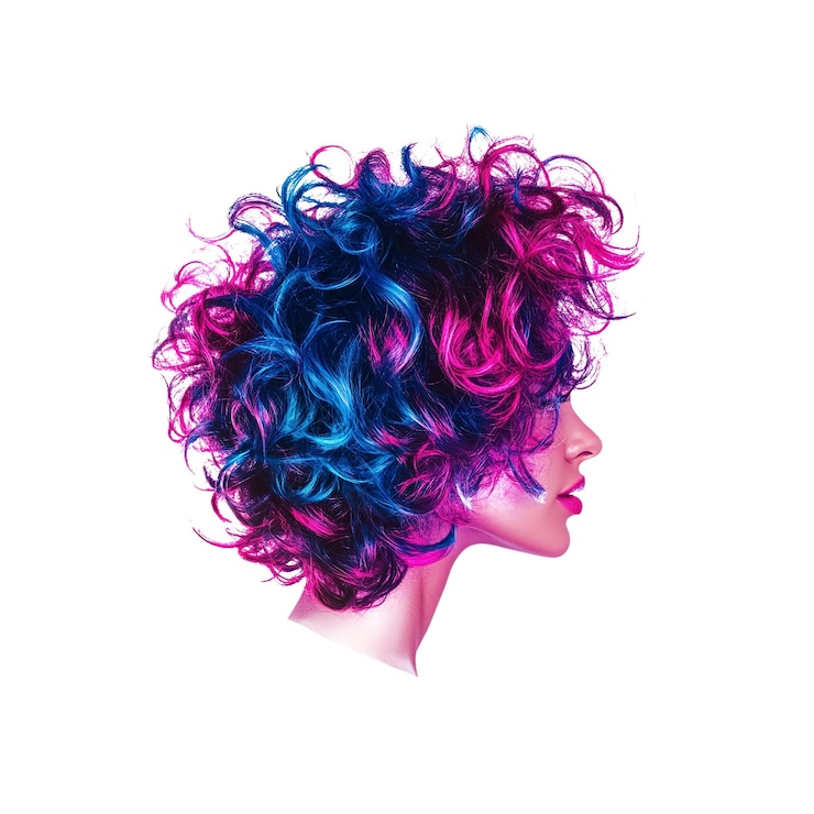 PSD les cheveux bouclés vivants
