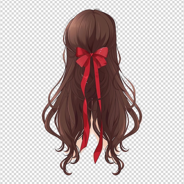 Des Cheveux Longs Isolés Sur Un Fond Transparent Png