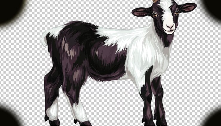 PSD chèvre sur fond transparent