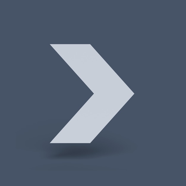 Chevron rechts 3D Illustration Icon Pack
