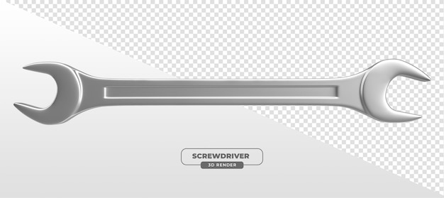 Chiavi metalliche realistiche renderizzate in 3D per la manutenzione automobilistica con sfondo trasparente