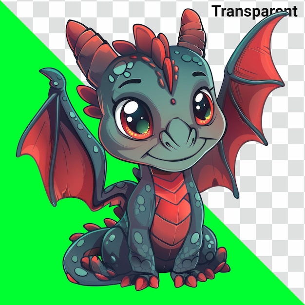 PSD chibi-drachen-figur