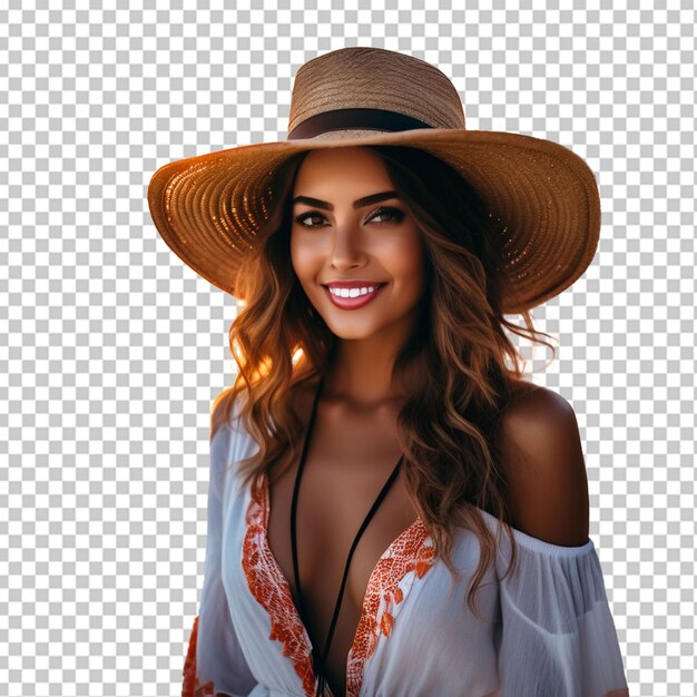 PSD una chica adorable con un sombrero.