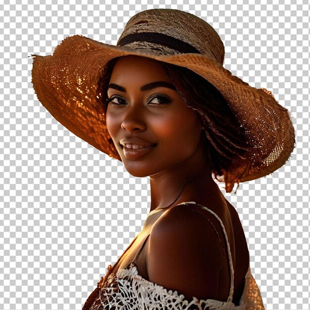 Una chica adorable con un sombrero.