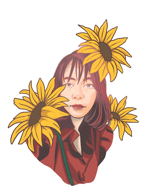 La chica de los girasoles.