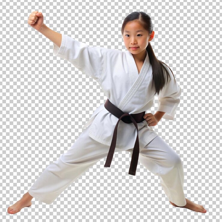 Chica japonesa sobre un fondo blanco aislado