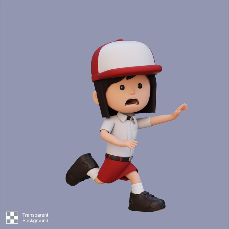 PSD la chica linda en 3d es aterradora