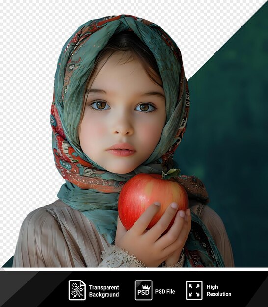 La chica con una manzana