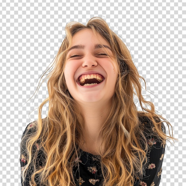 PSD una chica con una sonrisa en la cara