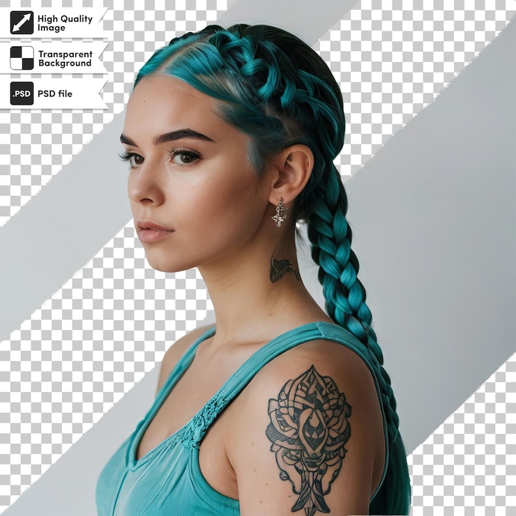 PSD una chica con un tatuaje en el brazo