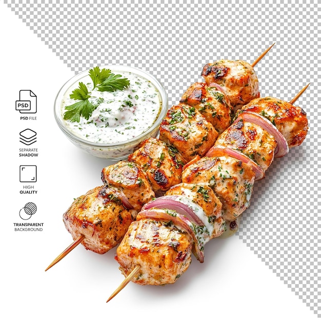 Chicken Kebab isoliert ohne Hintergrund