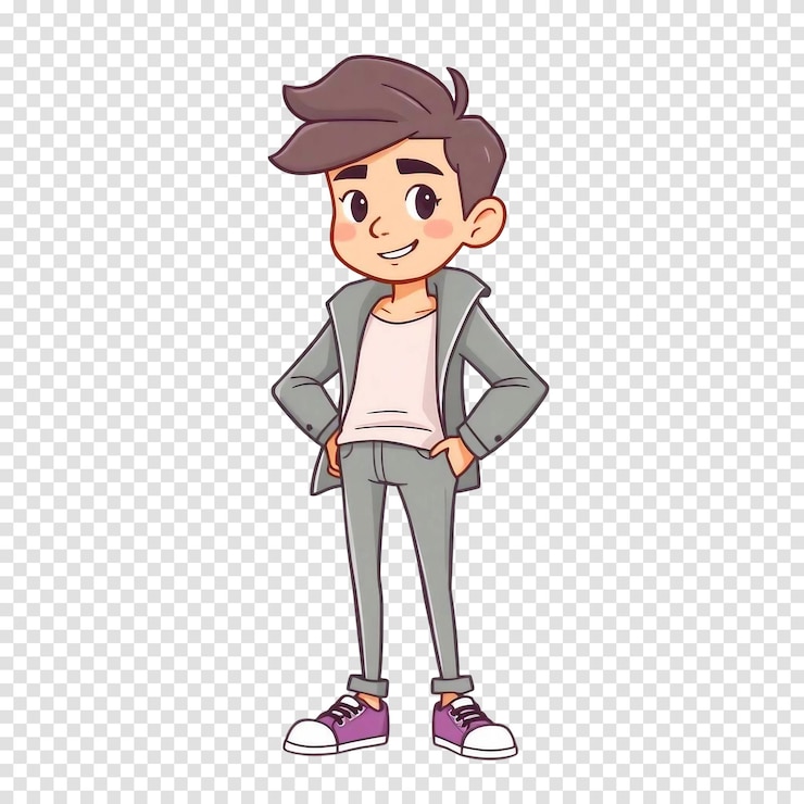 PSD el chico elegante de las caricaturas