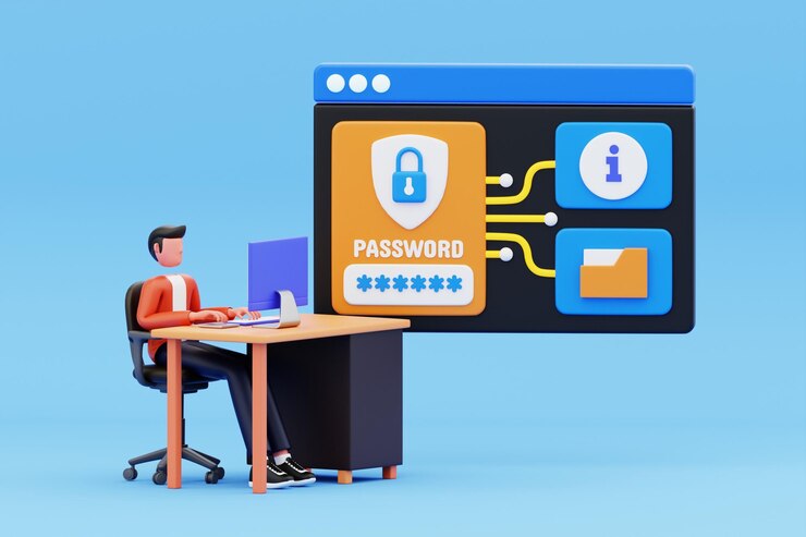 PSD chief information officer 3d illustration chief technology officer 3d illustration