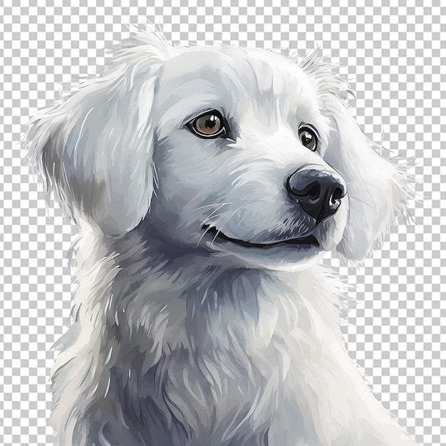 PSD un chien blanc en 3d