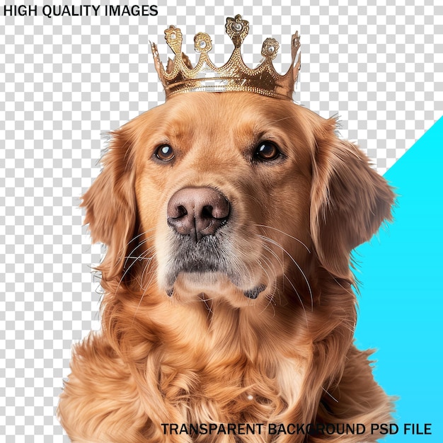 PSD un chien avec une couronne sur la tête