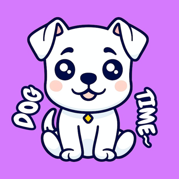 un chien mignon de dessin animé