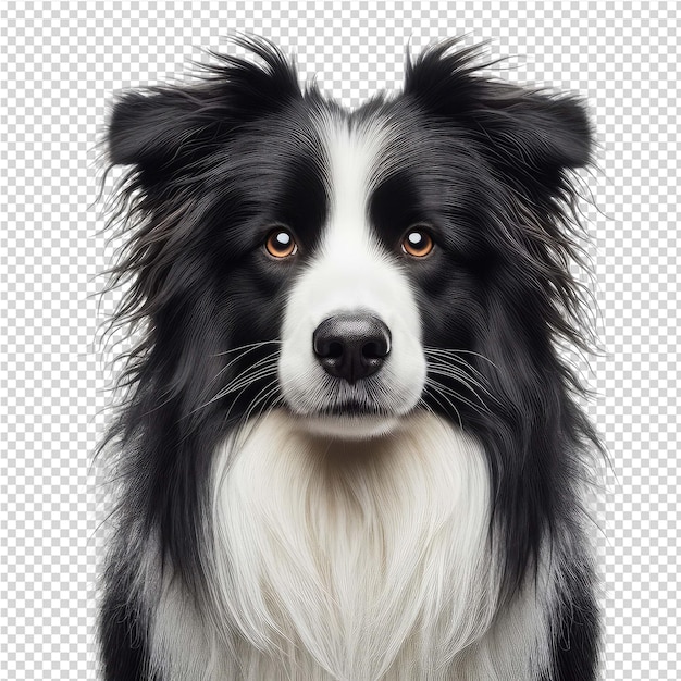 PSD un chien avec un nez noir et un patch blanc sur son visage