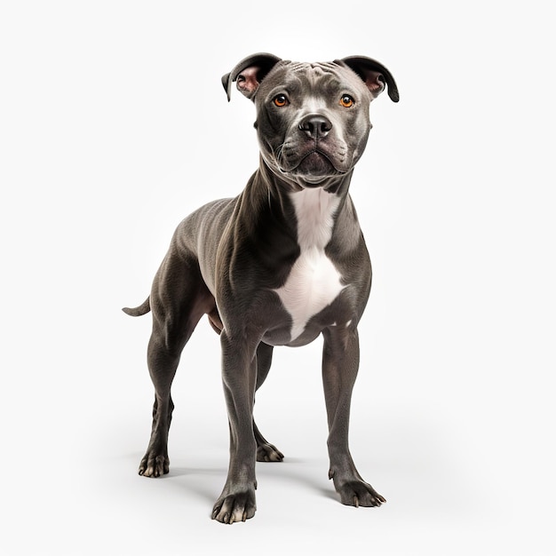 Chien Pitbull Gris