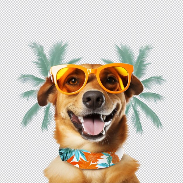 PSD chien portant des lunettes de soleil