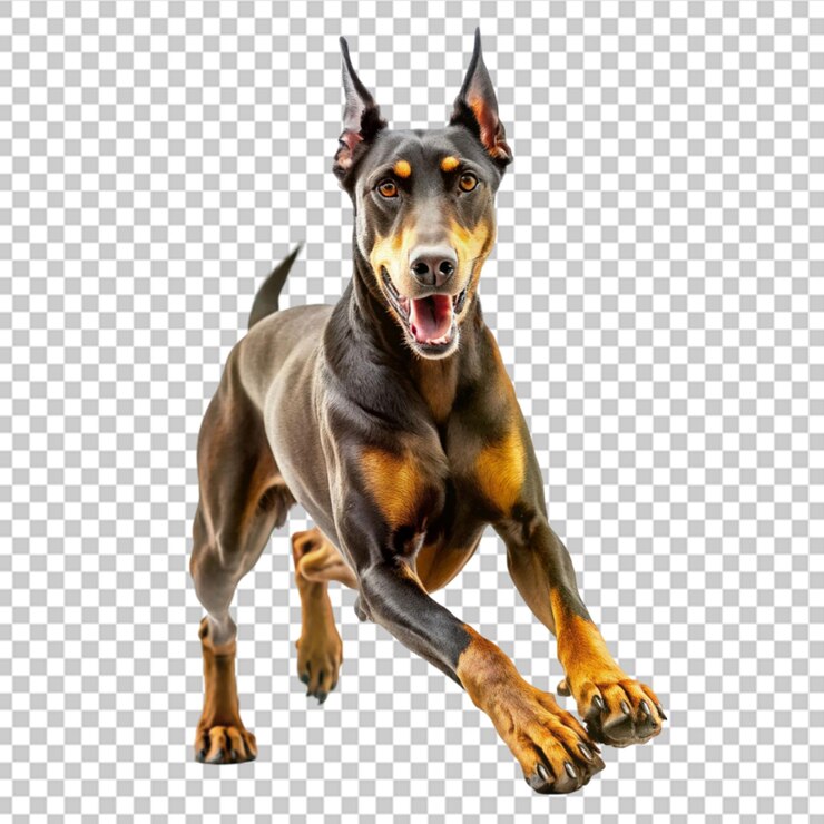 Chien PSD sur fond transparent