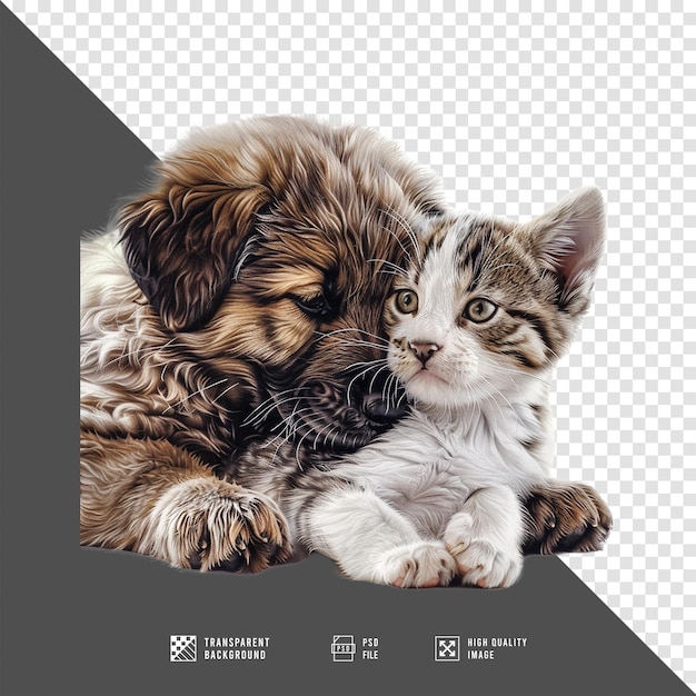 Chiens et chats sans antécédents en qualité HD