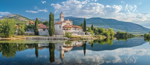 Chiesa serena sul lago