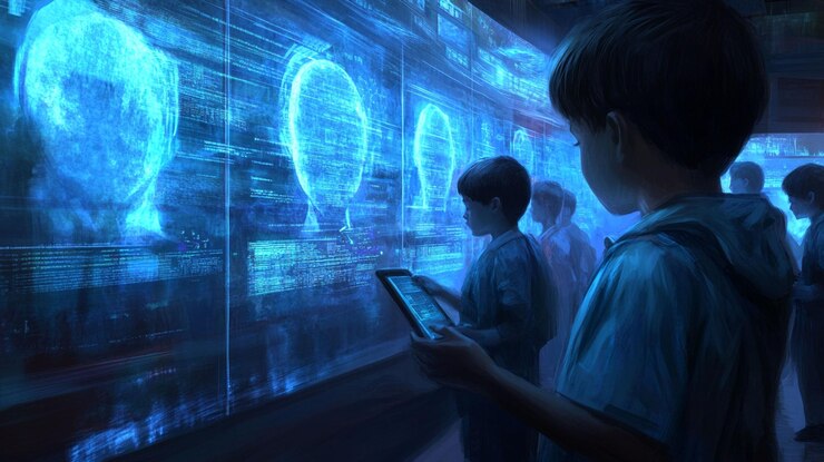 PSD children explore futuristic interactive holographic displays learning about technology and data