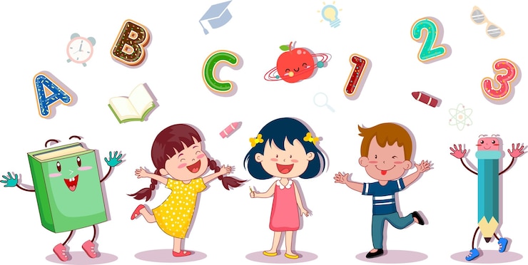 PSD childrens educational illustration