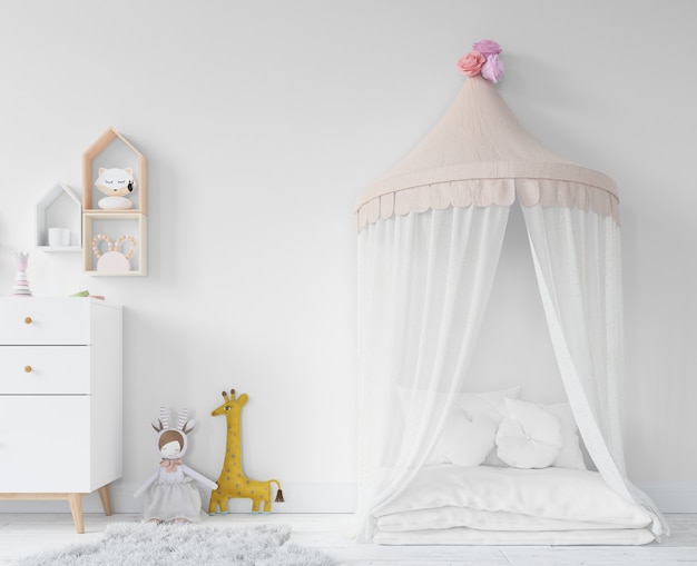 Childroom con letto principessa e giocattoli