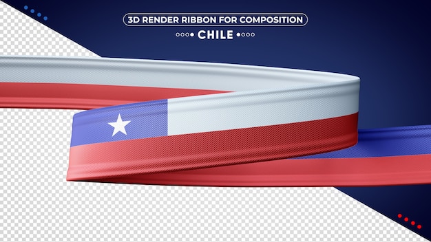 PSD chile 3d render cinta para composición