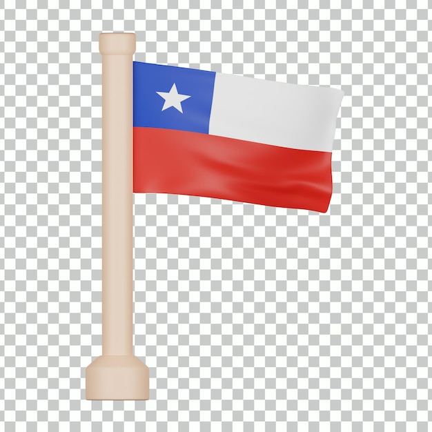 Chile flagge 3d-symbol