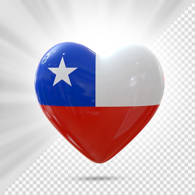 PSD chile flaggenherz 3d render