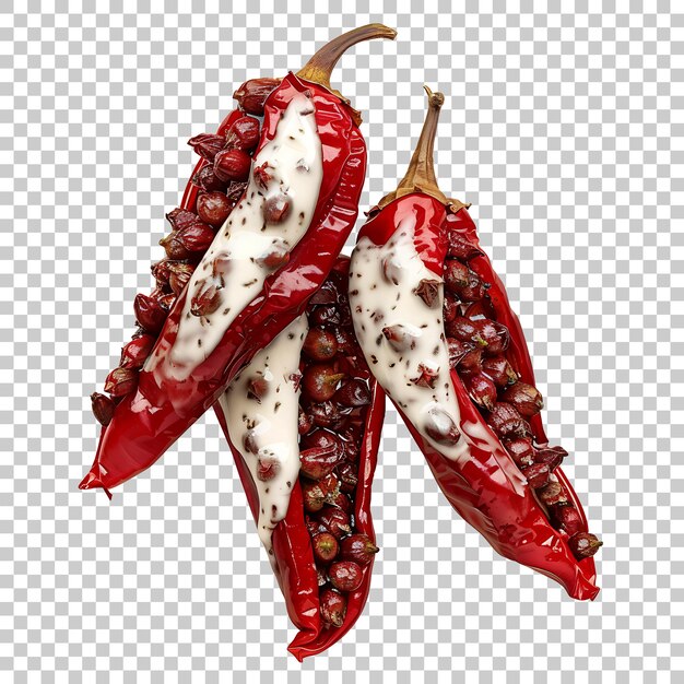 Chiles en nogada png con fondo transparente