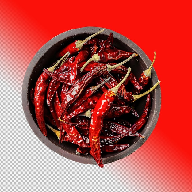 PSD chiles secos en el cuenco png