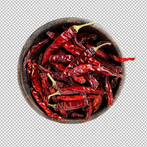 Chiles secos en el cuenco png