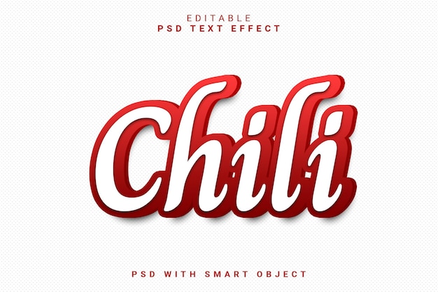 Chili 3d text effect