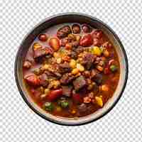 PSD chili con carne aislado sobre un fondo transparente