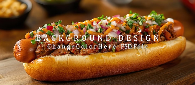 Chili Cheese Dog con coperture