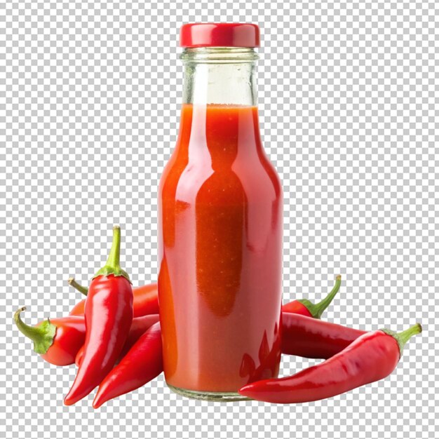 Chili-Sauce isoliert auf durchsichtigem Hintergrund