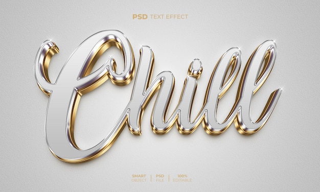 Chill 3D editierbarer Texteffekt